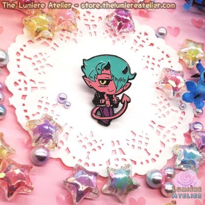 Incubus Demon Hard Enamel Pin from Boys Outta Luck! webcomic
