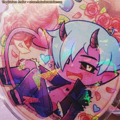 Boys Outta Luck! Succubus and Incubus Keychain charm