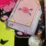 Rose Witch Glitter Acrylic Pin