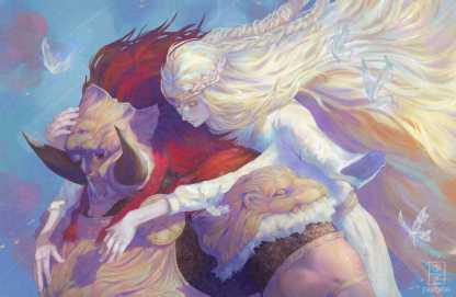 Promised Consort Radahn and Miquella the Kind Art Print