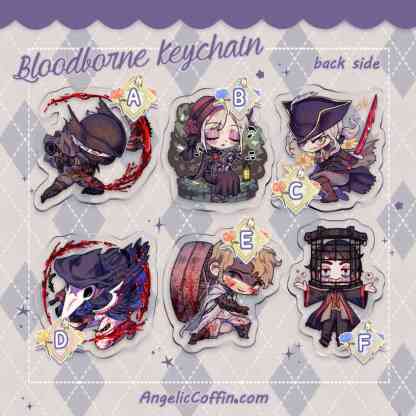 Bloodborne Keychain Charm (Hunter, Doll, Lady Maria, Eileen, Alfred, Micolash)