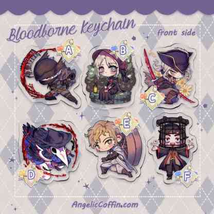 Bloodborne Keychain Charm (Hunter, Doll, Lady Maria, Eileen, Alfred, Micolash)