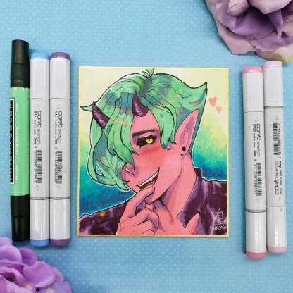 Incubus on shikishi board from Boys Outta Luck!