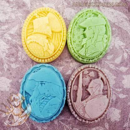 FromSoft cameo soap bars as Solaire, Lady Maria, Ranni and Needle Knight Leda