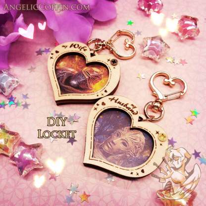 DIY Wooden Charm Keychain Locket, for your fictional husbando or waifu