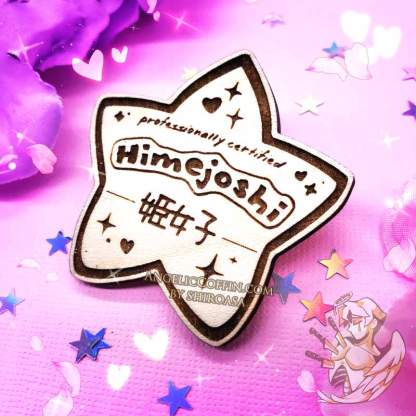 Himejoshi wooden pin page for yuri shipper girls