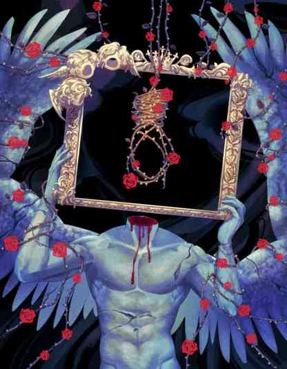 Rosy Allure Red Foil print