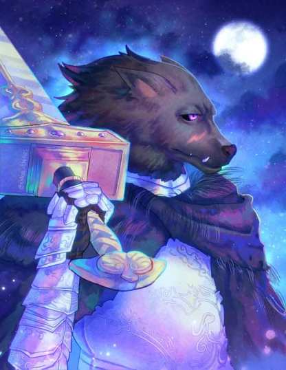 Elden Ring print of Blaidd the Half-wolf