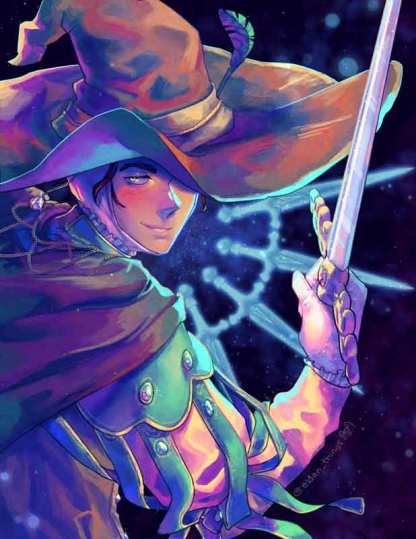 Elden Ring print of Sorcerer Rogier, the one who seeks to save Those Who Live In Death.