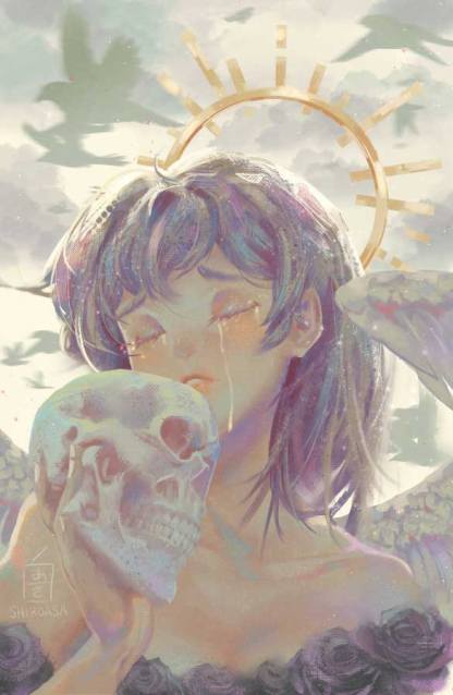 Grieving Ichor Poster, an angel grieving for the dead.