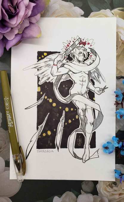 Inktober angel 1
