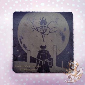 Stone slate drink coaster of the Moon Presence from Bloodborne