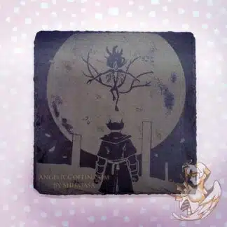 Stone slate drink coaster of the Moon Presence from Bloodborne