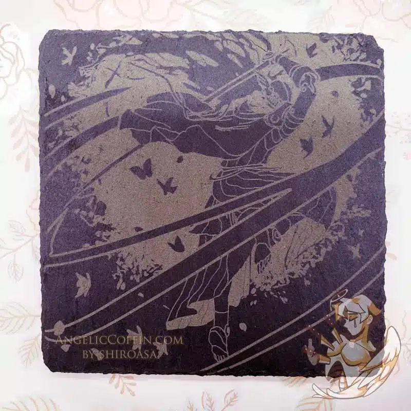 Elden Ring Malenia Blade of Miquella stone slate drink coaster