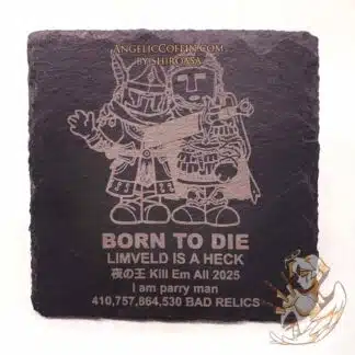 Elden Ring: Nightreign stone slate coaster with Wylder and Bell-Bearing Hunter, Elemer of the Briar