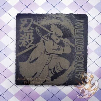 Stone slate drink coaster of Wolf from Sekiro
