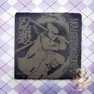 Stone slate drink coaster of Wolf from Sekiro