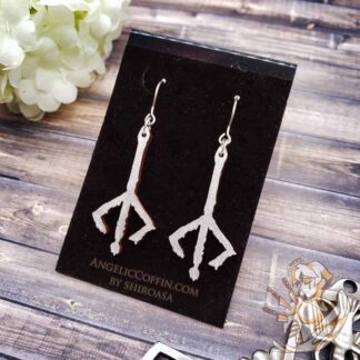 Handmade Bloodborne Hunter's Mark Wooden Earrings