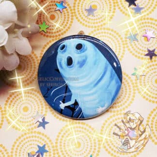 Elden Ring Blue Worm spirit eel from Shadow of the Erdtree DLC pinback button