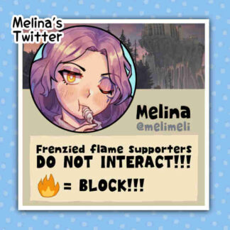 Elden Ring Vinyl Sticker of Melina's Twitter