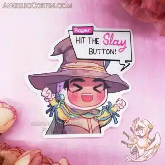 Elden Ring Sticker Sorcerer Rogier "Hit the SLAY button" meme
