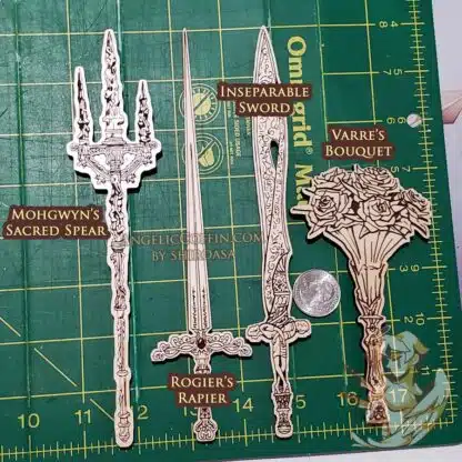 Elden Ring Wooden Weapons (Rogier's Rapier, Inseparable Sword, Mohgwyn's Sacred Spear, Varre's Bouquet)