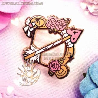 Enamel Pin Cupid's Bow, lovecore aesthetic pin, romantic pin, valentine's day pin