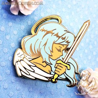 Sword Guardian Angel Enamel Pin, angelcore aesthetic pin
