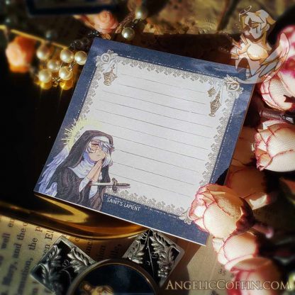 Cute sticky notes memo pad inspired by Our Lady of Sorrows.