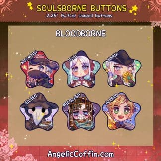 Soulsborne Star Buttons - Bloodborne buttons