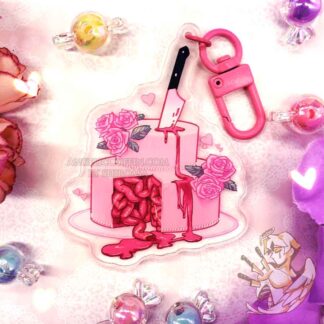 wedding cake gore guro keychain, pastel gore, pastel guro aesthetic