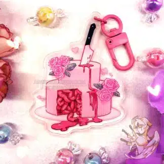 wedding cake gore guro keychain, pastel gore, pastel guro aesthetic