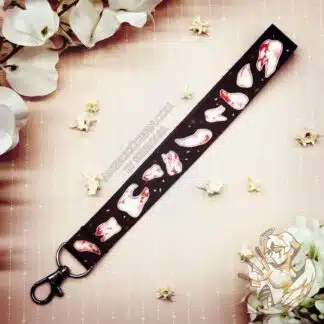Wristlet lanyard bloody teeth