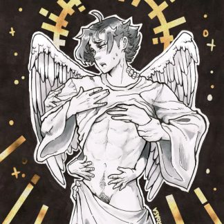 Print of lewd angel from Inktober, number 3