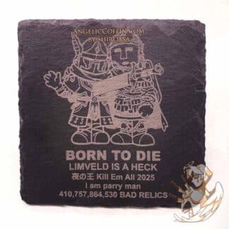 Elden Ring: Nightreign stone slate coaster with Wylder and Bell-Bearing Hunter, Elemer of the Briar