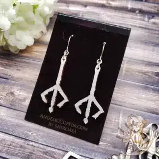 Handmade Bloodborne Hunter's Mark Wooden Earrings