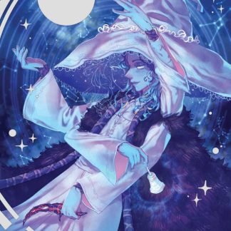 Elden Ring Lunar Princess Ranni silver foil print