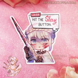 Elden Ring Sticker Needle Knight Leda "Hit the SLAY button" meme
