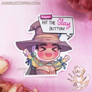 Elden Ring Sticker Sorcerer Rogier "Hit the SLAY button" meme