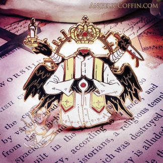 Eldritch angel enamel pin, gothic pin, christcore pin