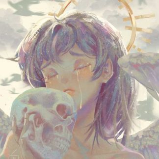 Grieving Ichor Poster, an angel grieving for the dead.