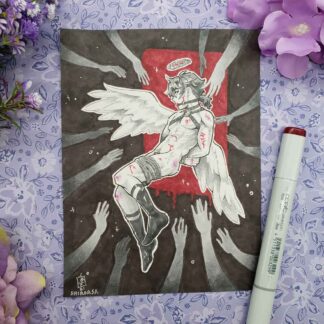 Inktober angel 4