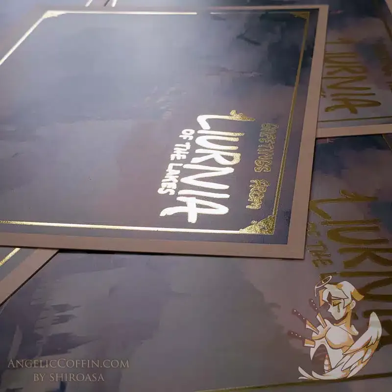 Gold foil detail of Liurnia of the Lakes