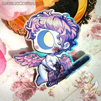 Eldritch Cherub Angel sticker, weirdcore sticker, pastel goth sticker