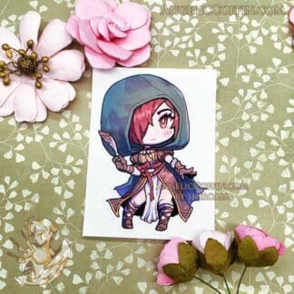 Vinyl sticker of Emerald Herald from Dark Souls 2