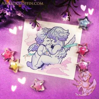 Kissing cherubs original sticker