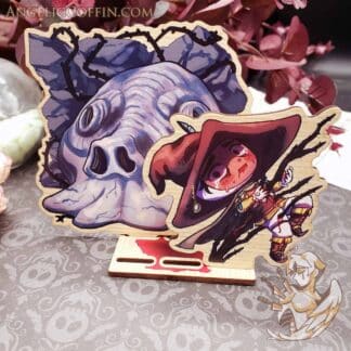 Elden Ring Sorcerer Rogier Wooden Standee with Godwyn's head