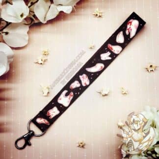 Wristlet lanyard bloody teeth